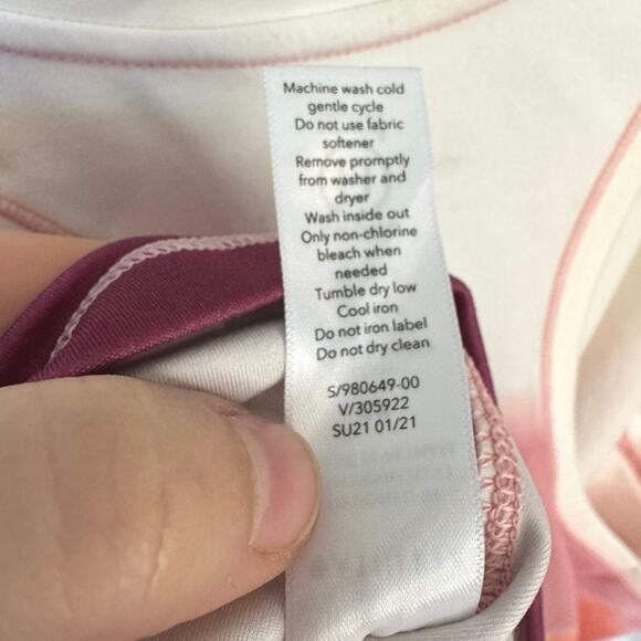 ATHLETA NWT Shanti Printed Crop Tank Top Size 2X Ombre Sea Spray Vintage Plum - Picture 7 of 9